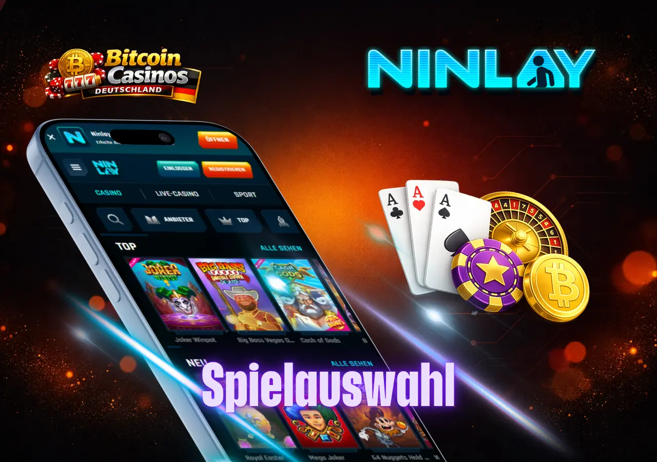Große Spielauswahl mit Slots und Live Casino